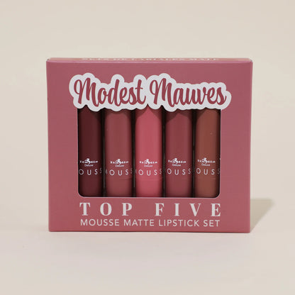 Italia Deluxe Top Five Mousse Matte Lipstick Set